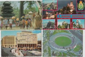 55 db modern, használatlan, külföldi városképes lap / 55 modern, unused foreign postcards