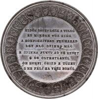 1865. "Ország Gyűlési Emlék" ezüstözött emlékérem T:2- kopott
Hungary 1865. "National...