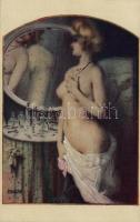 La Jolie Maud; Erotic art postcard s: Raphael Kirchner