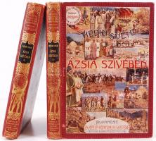 Magyar Földrajzi Társaság könyvtára: Hedin, Sven Ázsia szívében I.-II. kötetek. Tízezer kilométernyi úttalan utazás. Átdolg. Thirring Gusztáv. Bp., én. Lampel Kiadói, Jó állapotban.