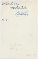 Gaál Éva (1956) dedikált fotója