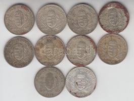 1926-39. 1P Ag (10x) T:vegyes
