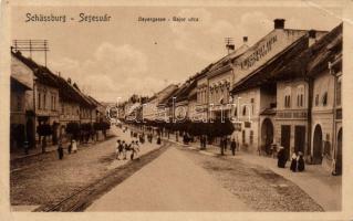 Segesvár, Bajor street, shop of Antal Kwieczinsky and Friedrich Melzer (EB)