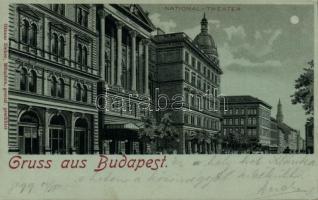 1899 Budapest V. Nemzeti Színház litho