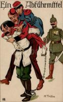 German military propaganda, humour, litho s: M. Trübe