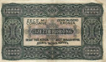 1923. 10.000K barna sorszám "Orell Füssli Zürich" C 129-as sorozat T:III kis lyuk Madonna ...