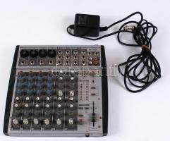 Phonic MM-1202 zenekari keverő, 4 mono mikrofon/vonal bemenet, insert, 3 sávos EQ, 4 stereo, phantom...