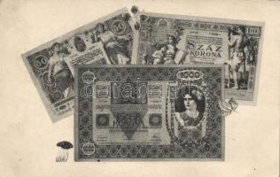 Hungarian Korona banknotes, mushroom