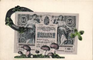 50 Korona banknote, mushroom
