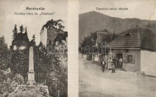 Murányalja castle, obelisk, Tiszolci street, cooperative (wet damage)