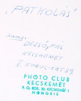 1960 Pál Dezső: Patkolás. Hátoldalán jelzett, több hazai és külföldi kiállításon is szerepelt, 30x40...