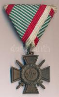 1942. "Tűzkereszt I. fokozata" bronzozott cink kitüntetés mellszalaggal T:2 Hungary 1942. "Hungarian Fire Cross 1st class" brass-plated zinc decoration with ribbon C:XF