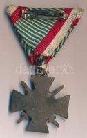 1942. "Tűzkereszt I. fokozata" bronzozott cink kitüntetés mellszalaggal T:2
Hungary 1942. ...