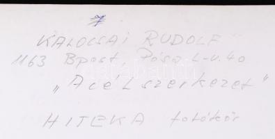 cca 1970 Kalocsai Rudolf: Acélszerkezet, 40x30cm