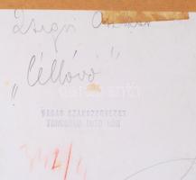 cca 1960 Zsigri Oszkár: Céllövő, hátoldalán jelzett, 40x30cm