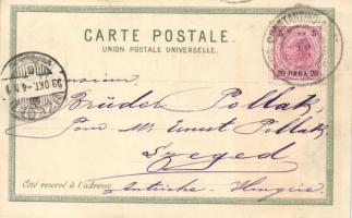 1899 Constantinople, Galata tower litho