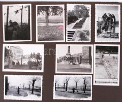 cca 1950 111db budapesti privátfotó, többsége városkép, életkép, albumlapokra ragasztva, 6x9cm