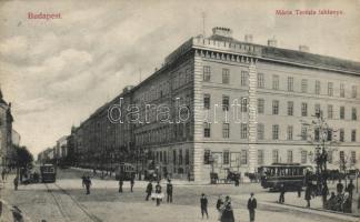 Budapest IX. Mária Terézia laktanya, villamosok (EB)