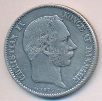 Dánia 1875. 2Kr Ag "IX. Krisztián" T:2- vésett haj Denmark 1875. 2 Kroner Ag "Christian IX" C:VF graven hair