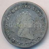 Norvégia 1825. 8Sk Ag "XIV. Károly" T:3 Norway 1825. 8 Skilling Ag "Carl XIV" C:F