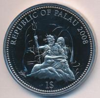 Palau 2008. 1$ "Szürke szirticápa" T:PP Palau 2008. 1 Dollar multicolor "Grey Reef Shark" C:PP