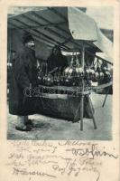 Folklór, csutora árus / Folklore, flask vendor