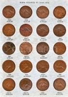 Ausztrália 1911-1964. DANSCO dísztokos Penny gyűjtemény 73db különféle évjárattal illetve variánssal...