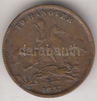 Nagy-Britannia 1837. "Victoria Regina" kis réz zseton T:2-