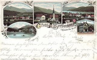 1897 Seeboden am Millstätter See, J. Singer's shop litho