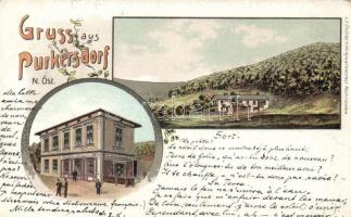 Purkersdorf, Leopold Wollner's shop litho