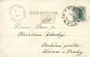 1898 Vlasim, Hotel u Karla IV litho