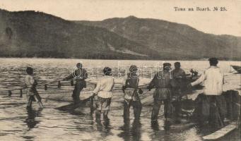 Volga river, fishermen