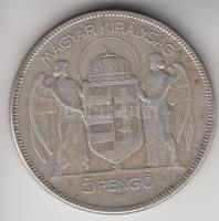 1930. 5P Ag "Horthy-jobbra" T:3