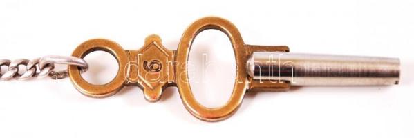 1893-1934 Antik, svájci, ezüst (Ag) tokos, kulcsos zsebóra porcelán számlappal, kulccsal, 800-as tis...