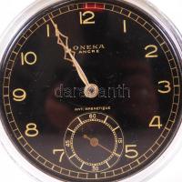 Oneka Ancre Anti-magnetique mechanikus fém zsebóra lánccal, art deco stílusú hátlappal, jól jár / 
O...