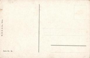 'Auf den Rausch folgt der Kater' W.R.B. & Co. Wien Serie Nr. 94. / hangover, cat, humo...