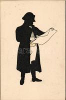 French officer, silhouette