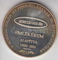 1999. "Borsod Volán Emlékérem" Ag emlékérem (31.1g/0.925/42.5mm) dísztokban tanúsítvánnyal...