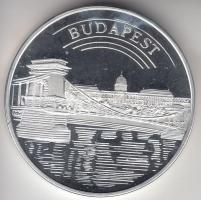 2000. "Budapest / Naptár" ezüstözött fém emlékérem (42.5mm) dísztokban T:PP
