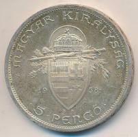 1938. 5P Ag "Szent István" T:2