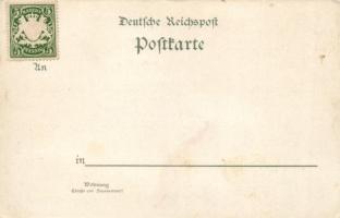 Hamburg port, SS Normannia, glittering litho card