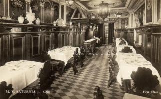 MV Saturnia, First Class, grill hall interior