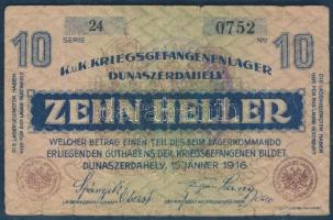 Dunaszerdahely / hadifogolytábor 1916. január 15. 10f T:III