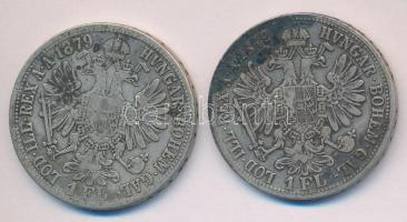 Ausztria 1879. 1Fl "Ferenc József" (2x) T:2-,3
Austria 1879. 1 Florin "Franz Joseph&q...