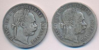 Ausztria 1883. 1Fl Ag "Ferenc József" (2x) T:2-,3 Austria 1883. 1 Florin Ag "Franz Joseph" (2x) C:VF,F
