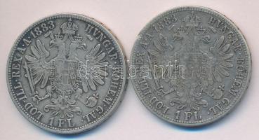 Ausztria 1883. 1Fl Ag "Ferenc József" (2x) T:2-,3
Austria 1883. 1 Florin Ag "Franz Jo...