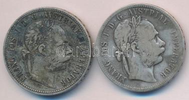 Ausztria 1884. 1Fl "Ferenc József" (2x) T:2-,3 Austria 1884. 1 Florin "Franz Joseph" (2x) C:VF,F