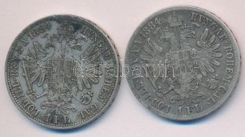 Ausztria 1884. 1Fl "Ferenc József" (2x) T:2-,3
Austria 1884. 1 Florin "Franz Joseph&q...