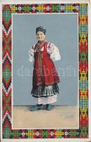 Ukrainian folklore, woman in national costume