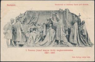 Budapest V. Gróf Andrássy Gyula szobra, I. Ferenc József megkoronázásának domborműve (EK)